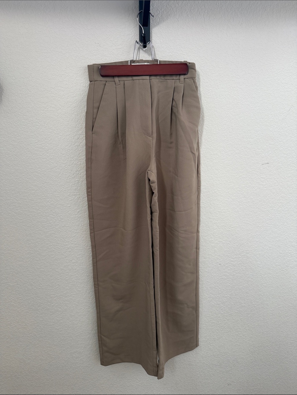 Abercrombie & Fitch Khaki Curve Love Sloane Wide Leg Pant - Size 24